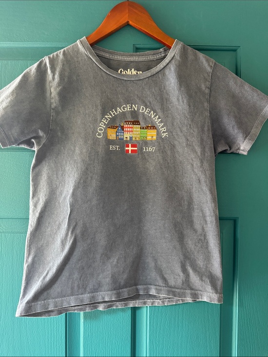 Golden hour Tops - Golden hour (Nordstrom) Copenhagen Denmark Graphic juniors Tee - Washed Blue